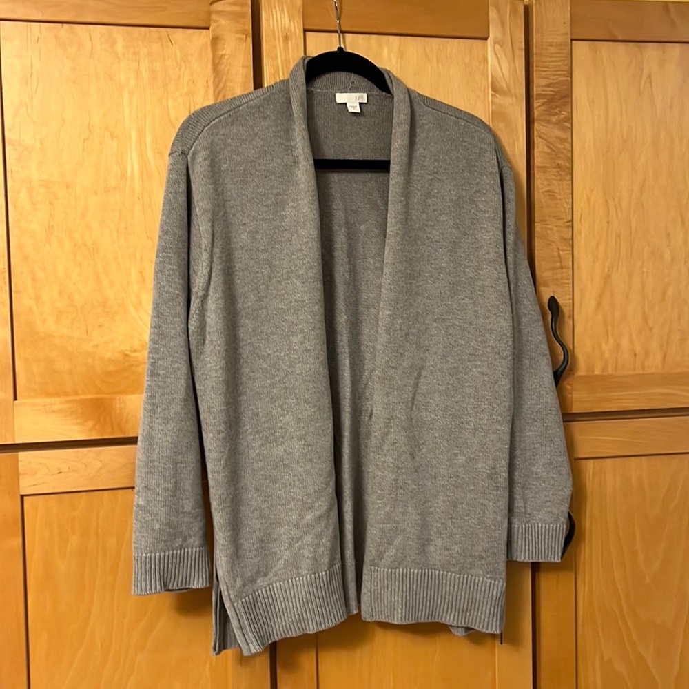 J Jill Gray open cardigan size Large
